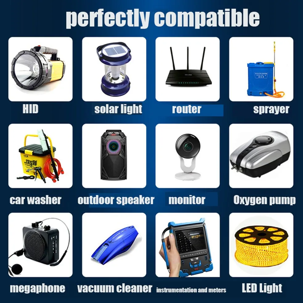 حزمة بطارية ليثيوم 12 فولت قابلة لإعادة الشحن، حزمة بطارية 12 فولت 18650 مع BMS، للطاقة الشمسية، ضوء LED، نموذج RC، مصدر الطاقة، DIY، مع شاحن #6