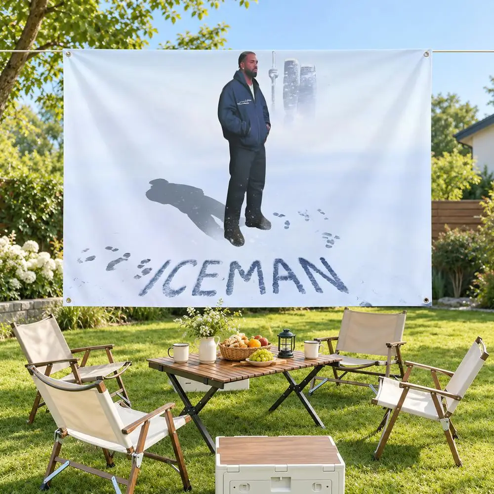 Rapper Drake Flags Modern Fabric Banner Pennants Bedroom Garden Party Birthday Wall Ornament Decor