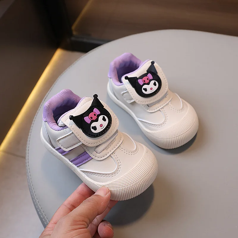 Sanrio Cartoon Toddler Kids Casual Shoes 2024 New Children\'s Anti Slip Soft Sole Cute First Walkers Baby Girls Outdoor Shoes