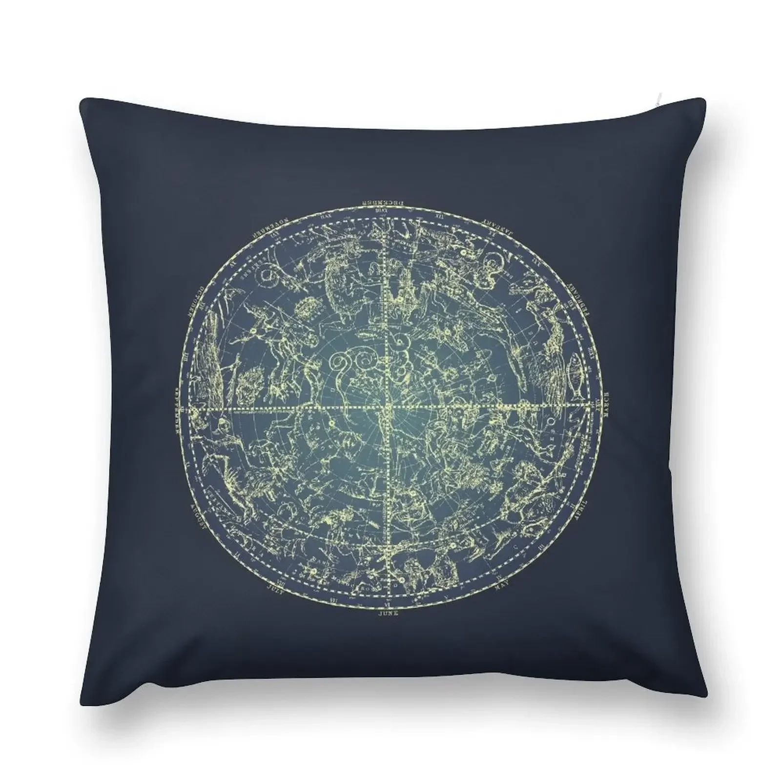 Antique Constellation of Northern Stars 19th Century Astronomy Throw Pillow Pillow Case Decorative pillowcase pillow