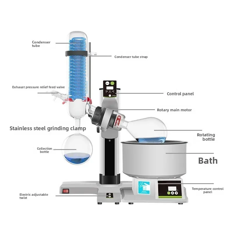 Rotary evaporator 2 liters oil bath rotary evaporator, laboratory sample distillation