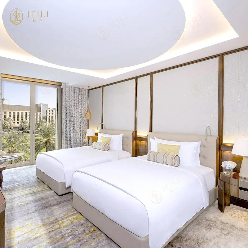 

Luxury 5 Star Queen Size Wooden Hotel Bedroom Furniture Sets for Hotel Rooms