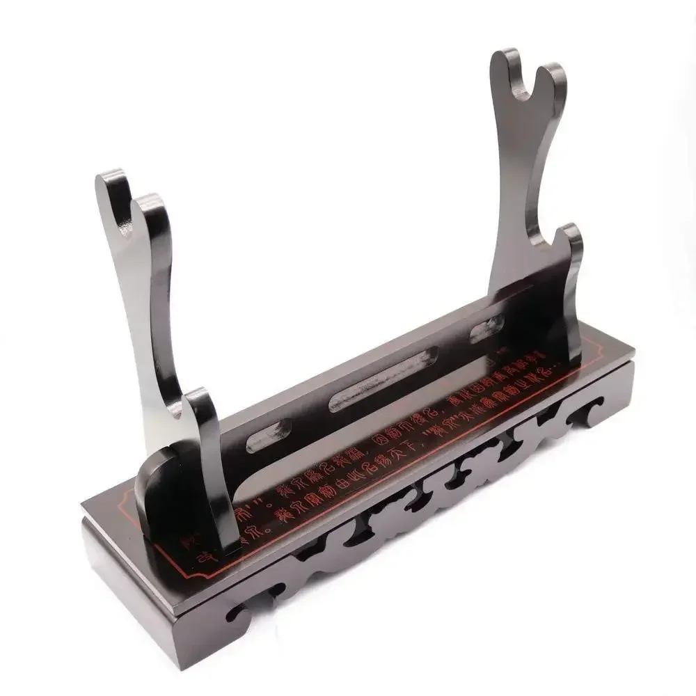 Lacquer Finish Seal Script Samurai Sword Tanto Katana Holder Stand Display 2 Layer
