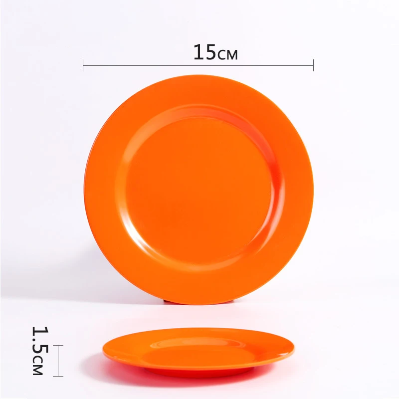 Household Kitchen Tools, Melamine Plates, Home Western Style Steak and Fruit Plates, Imitation Porcelain Outdoor Picnic Plates