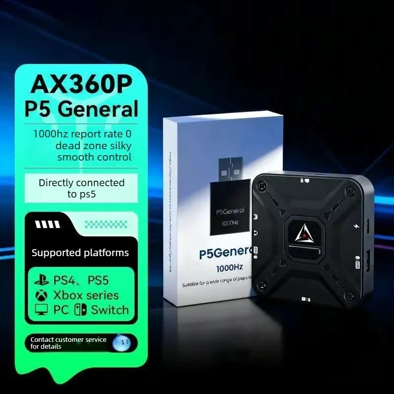 

Конвертер клавиатуры и мыши AX360P для Xbox Series X/S, Plug and Play, без задержек, адаптер для киберспорта, точное программирование для игр в FPS