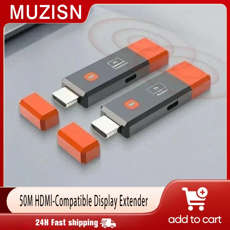 

50M 1080P HDMI-Compatible Wireless Transmitter and Receiver Wireless Video TV Stick Display Extender For Camera Laptop PC to TV