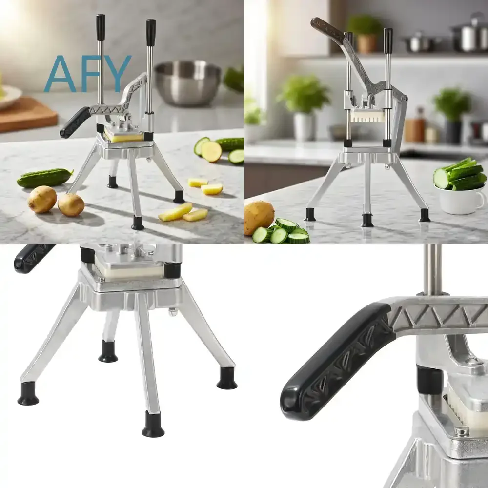 Manual French Fry Cutter for Commercial and Home Use Vertical Vegetable Dicer for Potatoes Carrots Zucchini Portable Food