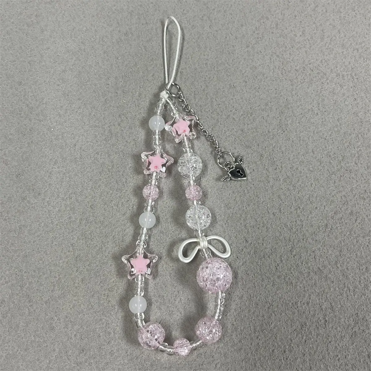 Ins Style Sweet And Cute Versatile Mobile Phone Chain Star Mobile Phone Pendant Pink CCD Pendant Bow Camera Pendant