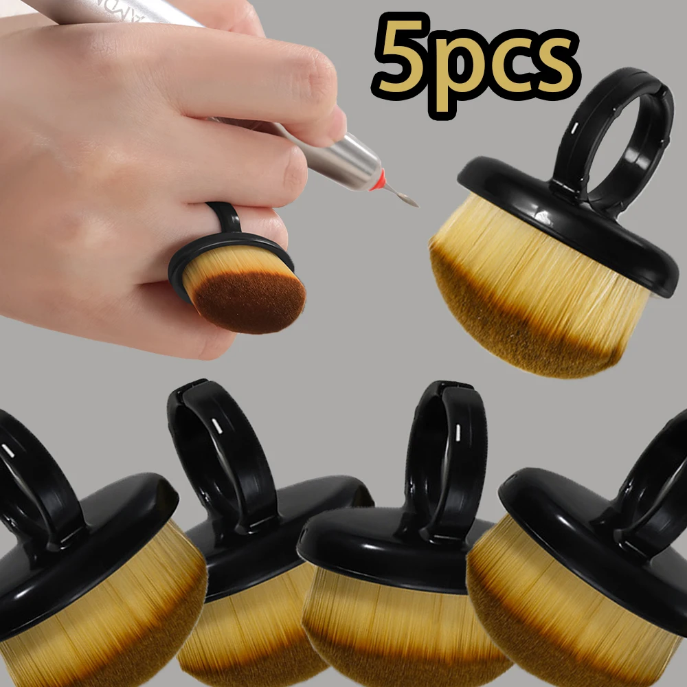 5 stücke Professionelle Nagel Staub Pinsel Kunst Pinsel Schönheit Make-Up Pinsel Entfernen Gel Polnisch Pulver Reinigung Werkzeug Maniküre Zubehör