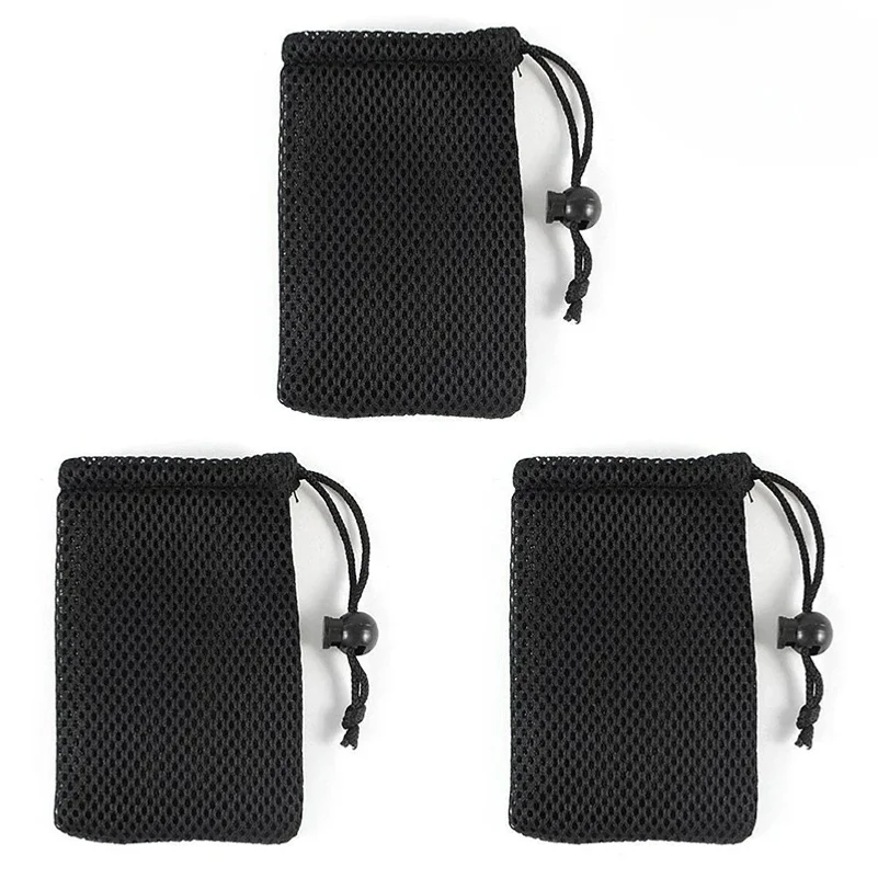 Nylon Mesh Drawstring Storage Pouch Bag Multi Purpose Travel & Outdoor Activity Pouch For Digital Products