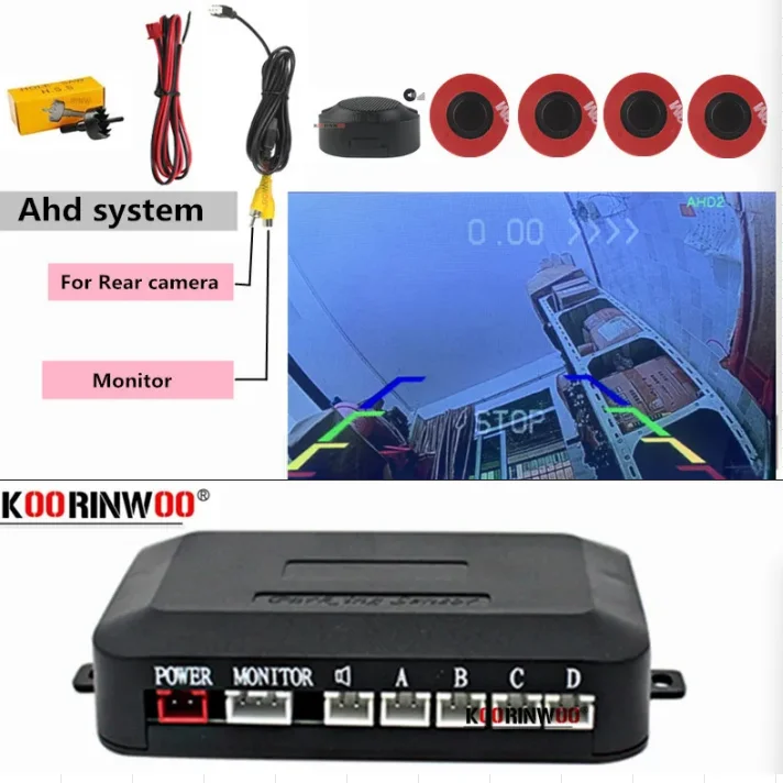 Cars Smart Parktronics Video System AHD Parking Sensor 4 Reversing Radars Automotive Blind Spot Warning Detection For AHD Camera
