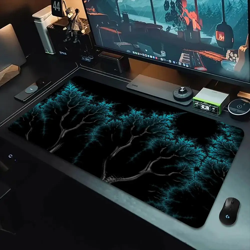 Leaves and flowers Mouse Pad Mouse Pads For Desk, Gaming Mouse Pad,  with Stitched Edges and Non-Slip Rubber Base