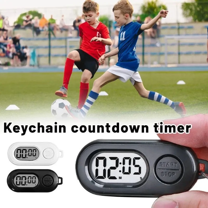Digital Stopwatch Timer Keychain, Small LCD Clock, Lightweight Countdown Timer for Sports, Soccer Referees, Cooking & Study view 5