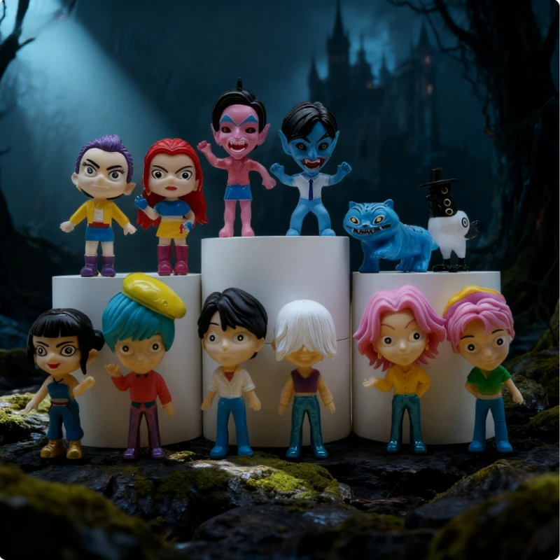 

6pcs/8pcs/12pcs Anime KPOP Demon Hunters Plush Witch Hunt Series Model Figurines Children's Toy Figurines Gifts Christmas gifts