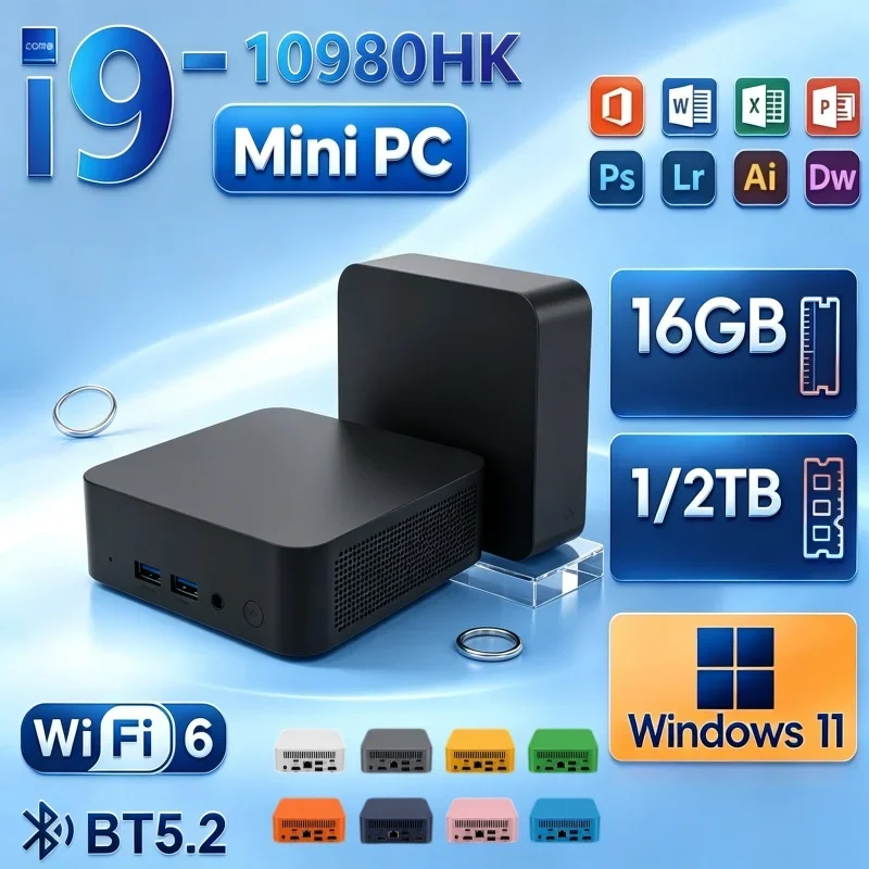 2026年最新モデル-i9-10980hk-ミニpc-windows-11-16gb-ram-2tb-ssd-bt52-wifi6-4kビデオ出力-オフィス・エンターテイメント用小型コンピュータ