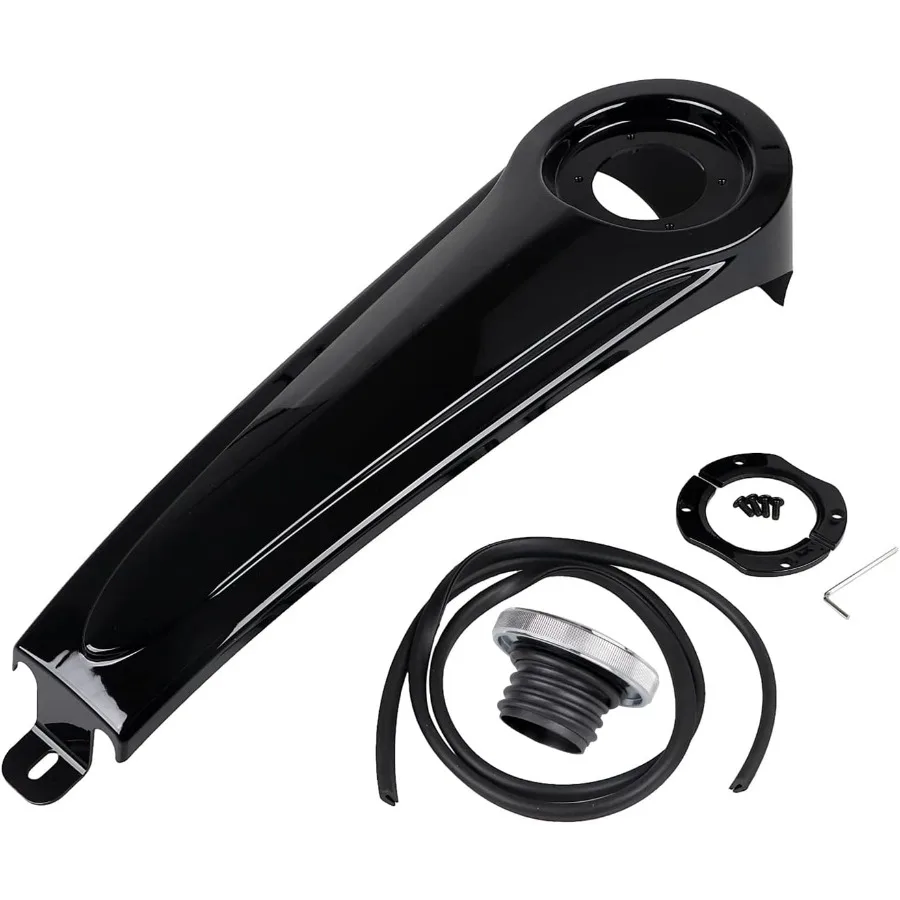 

Глянцевая черная натянутая панель, масляная топливная консоль с крышкой бензобака для Harley Electra Glide Ultra Glide Street Glide Roa