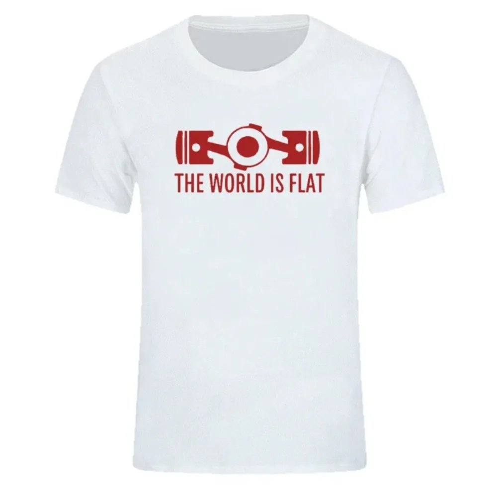 New Summer The World Is Flat Engine T Shirt Short Sleeve Custom T-shirts New Style Men O-neck Cotton T Shirts Fashion Streetwear