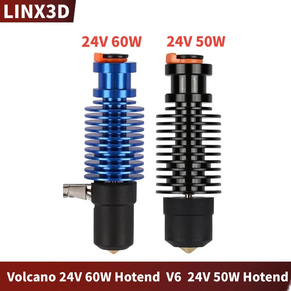 Volcano Hotend E3D V6 24V 50W 60W per stampante 3D Voron 2.4, testina di stampa con nucleo riscaldante in ceramica per Voron Prusa Ender 3 CR10 MK3S.