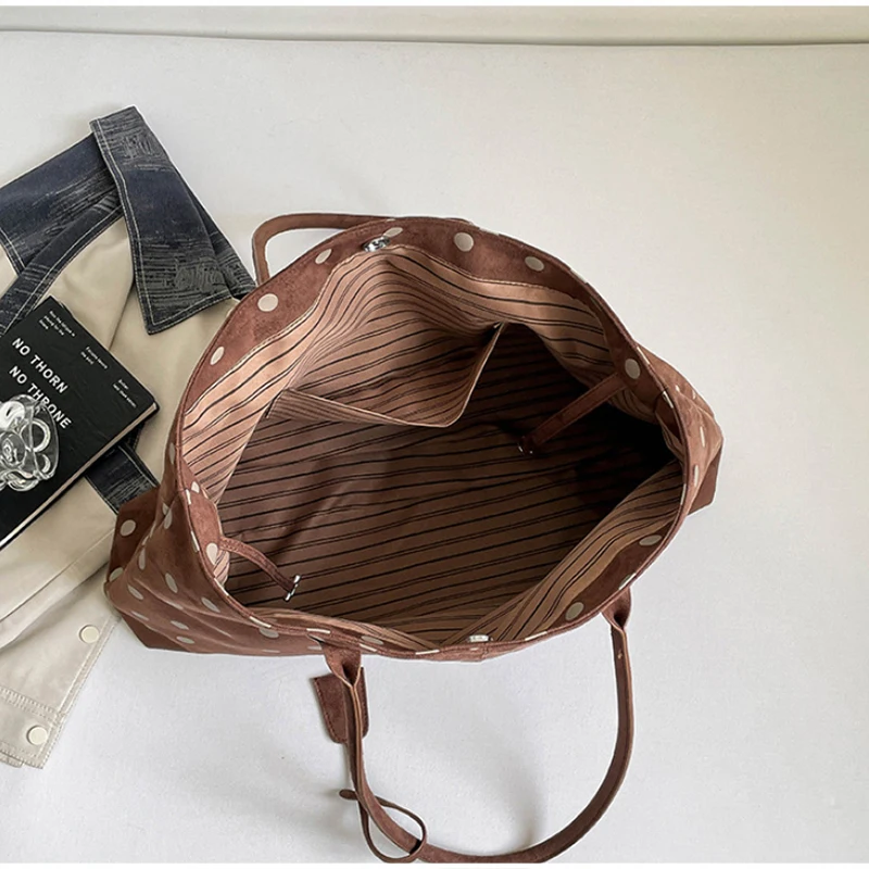 Vintage Casual Tote Tasche Neue Große-kapazität Handtasche Europa Amerika Beliebte Heißer Verkauf Unterarm Tasche Hochwertige Pu Pendler Taschen – Detail 30