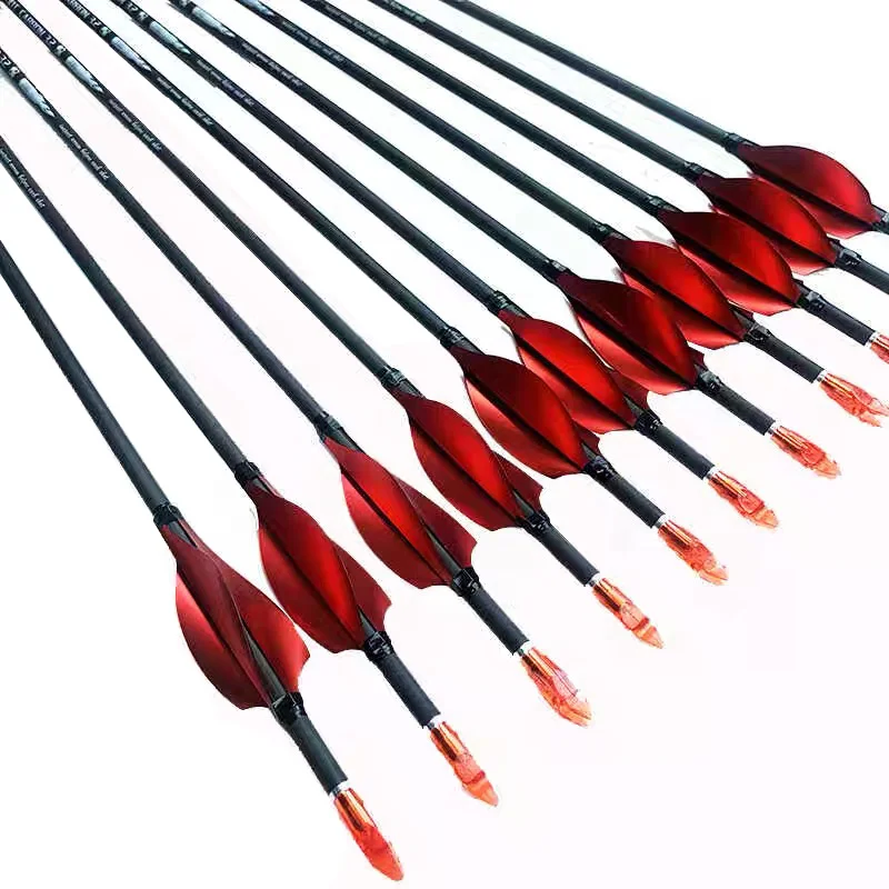 

ACCMOS 40T Карбоновые стрелы Spin Wing Feather ID3,2 мм Spine 350 400 450 500 550 600 650 700 750 800 850 900 1000 для стрельбы из лука по мишеням