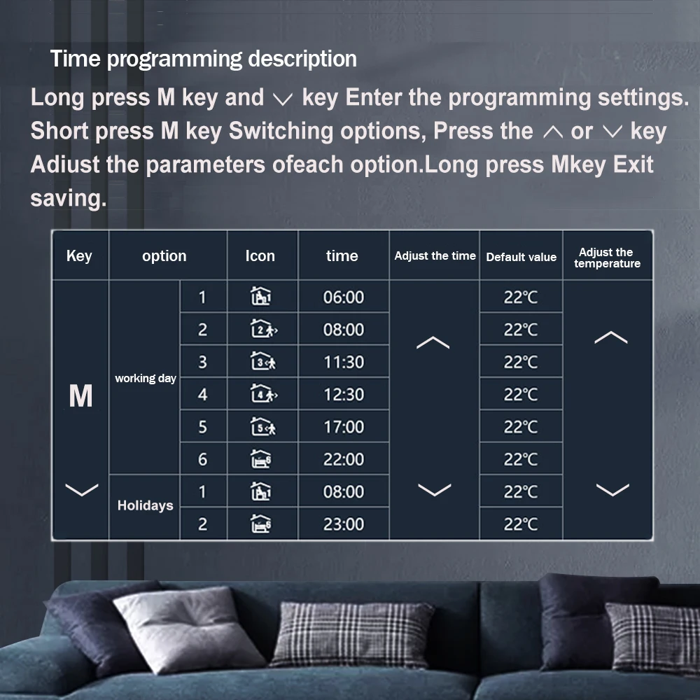 TUYA WiFi Thermostat Temperature Controller Water Electric Floor Heating TRV AC100V-240V 3A 16A Digital LCD Display Wall Mounted