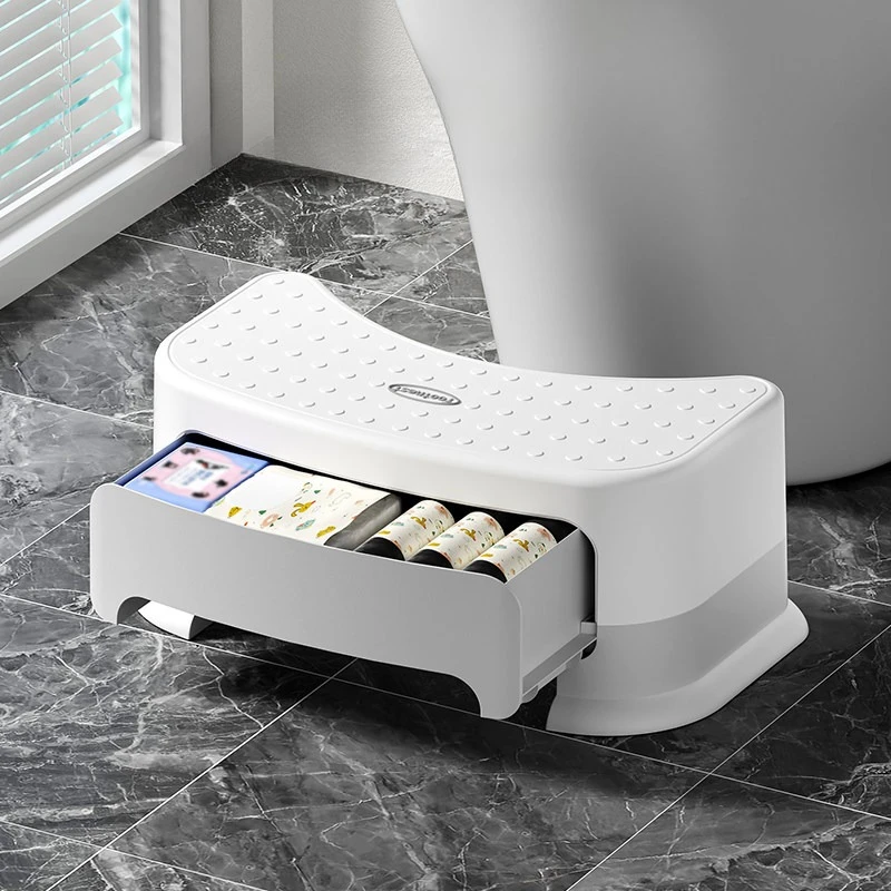 

thickened storage Footrest Stool aesthetic design Children adults toilet stool portable Plastic reposapiés Bathroom furniture