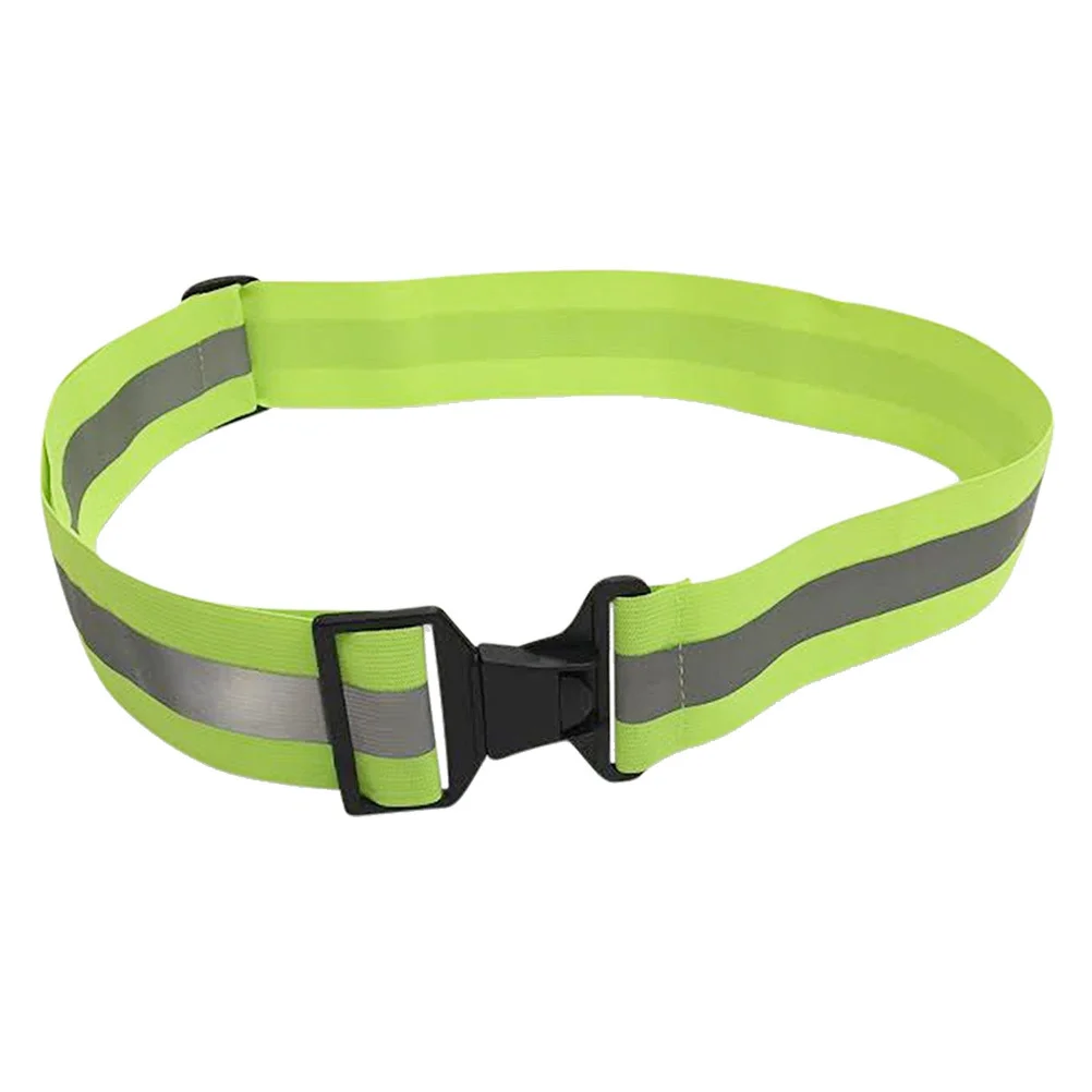 2Pcs Reflective Waist Belt Elastic Adjustable High Visibility Safety Band for Running Cycling Walking Night Outdoor Use