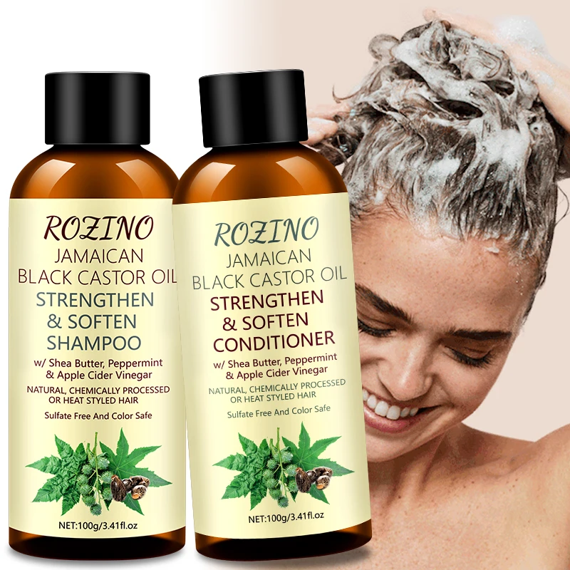 Jamaica Black Castor Shampoo And Hair Conditioner Set Contain Black Castor Essence, Which Can Fix Hair, Make It Smooth, Dry And