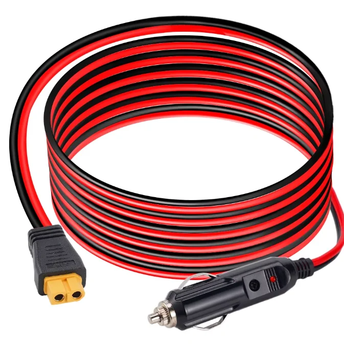 1-5m 12V 24V Cigarette Lighter Socket to XT60 Female Cable Adapter for Oukitel Allpowers R600 Anker Solix Portable Power Station