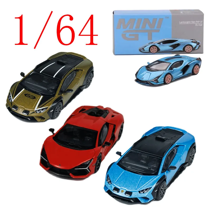 

MINIGT, литая под давлением модель автомобиля из сплава Lamborghini в масштабе 1/64, Lamborghini Countach SVJ, игровые транспортные средства, игрушки для мальчиков, подарок, оригинальная коробка