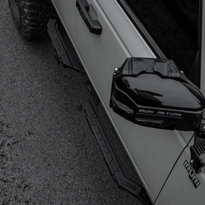 IRURI Side Step Running Boards Pair, Aluminum Alloy Offroad Rock Slider, No-Drilling Installation for Ford Bronco