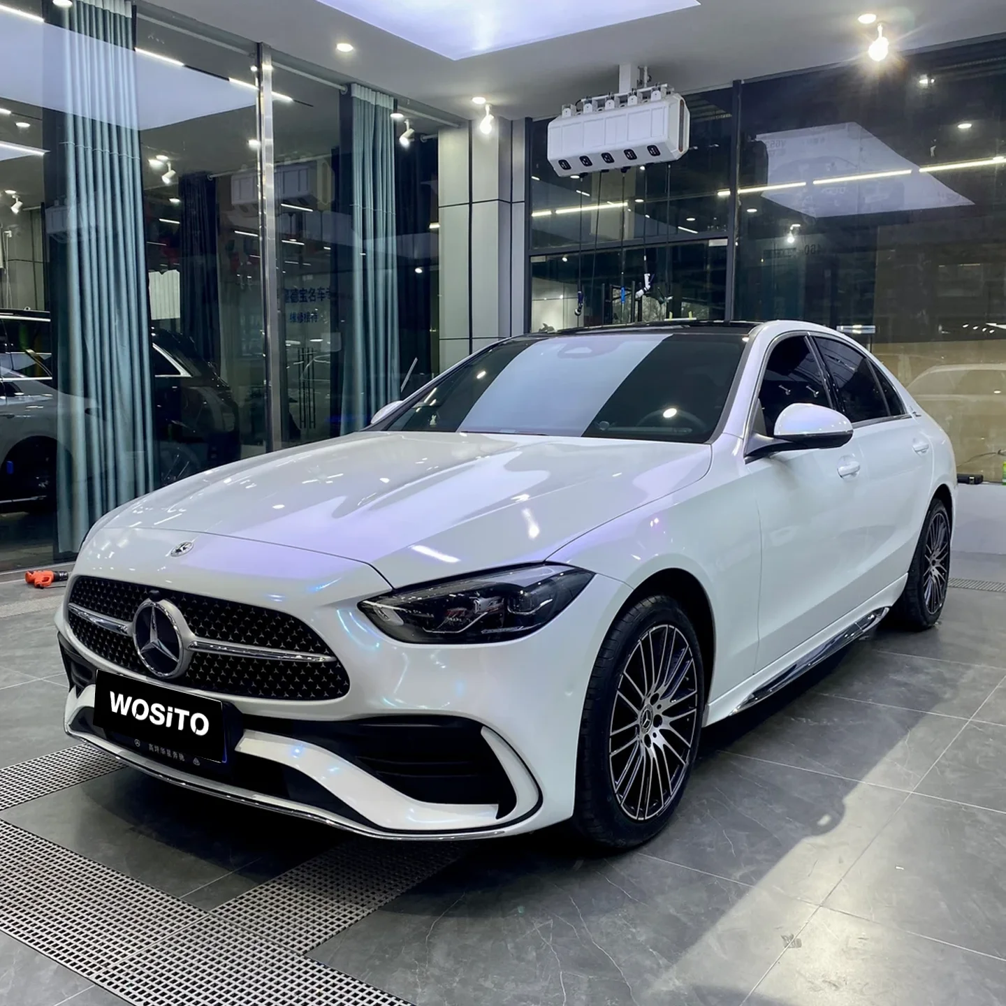 PET Diamond White Mystic Blue Car Wrap Film Glossy Color Change Vinyl Bubble Free Anti Scratch Factory Direct Supply Automotive