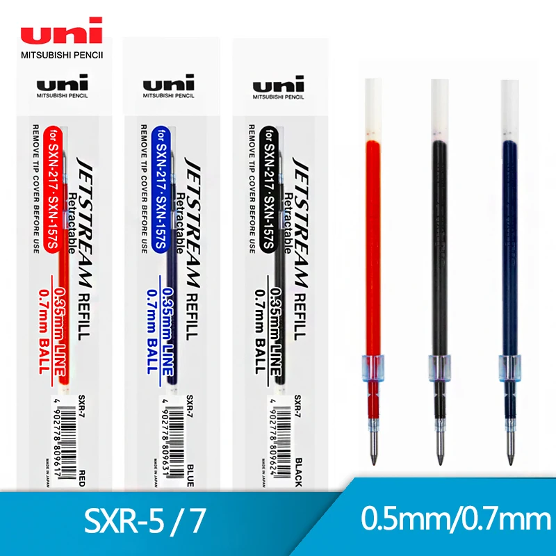 

Japan Uni Refill SXR-7/5 Ballpoint Pen Refill 0.7 /0.5mm for SXN-250/SXN-1000 Retractable Gel Pens Writing Supplies Stationery