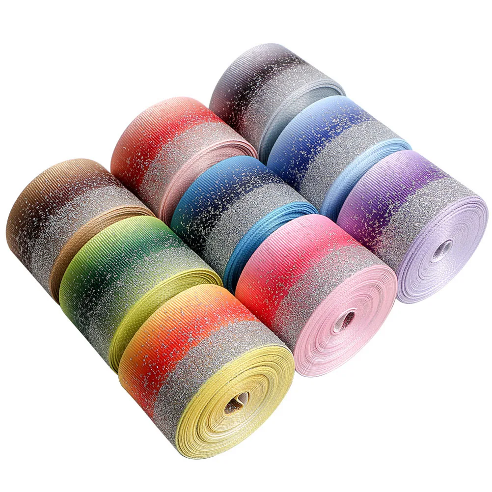 

Gradient Ribbons 38mm Webbing Pink Grosgrain Gift Wrap Wedding Party DIY Ribbon Packaging Tape Craft Decor Elastic B