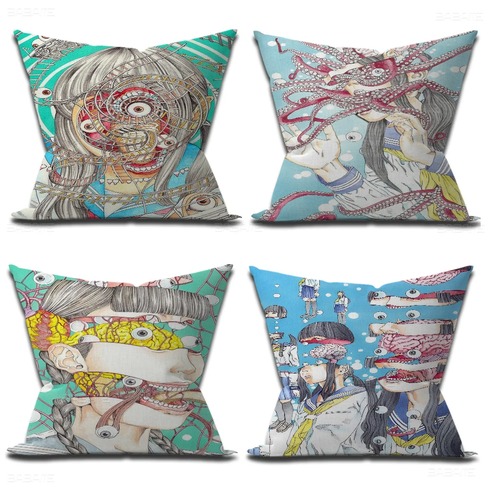 Shintaro Kago Pillow Cover Design Cushion Cover Decor Holiday Decorati