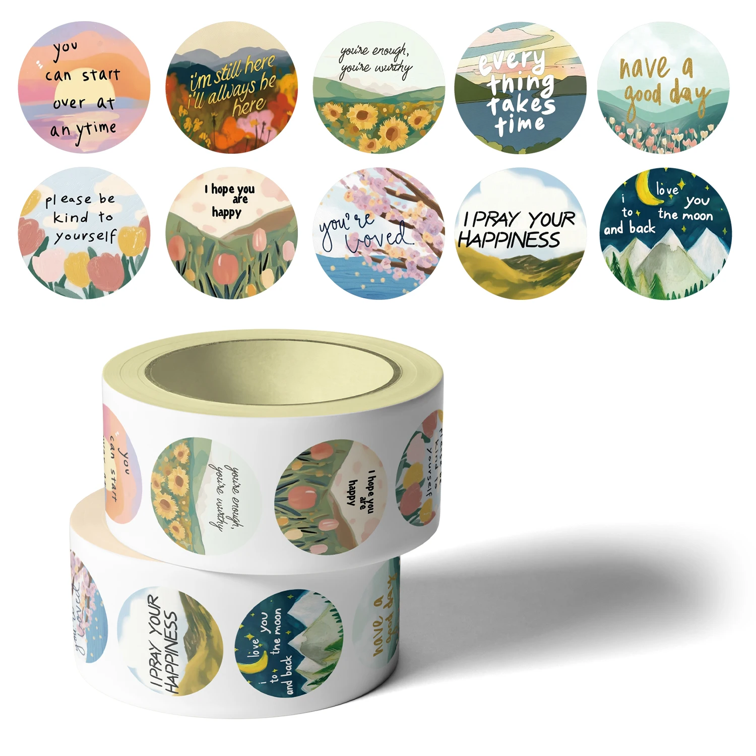 500 stuks kunstzinnige scrollstickers handgeschilderde graffiti decoratieve stickers voor mobiele telefoons, notebooks, bagage en waterflessen