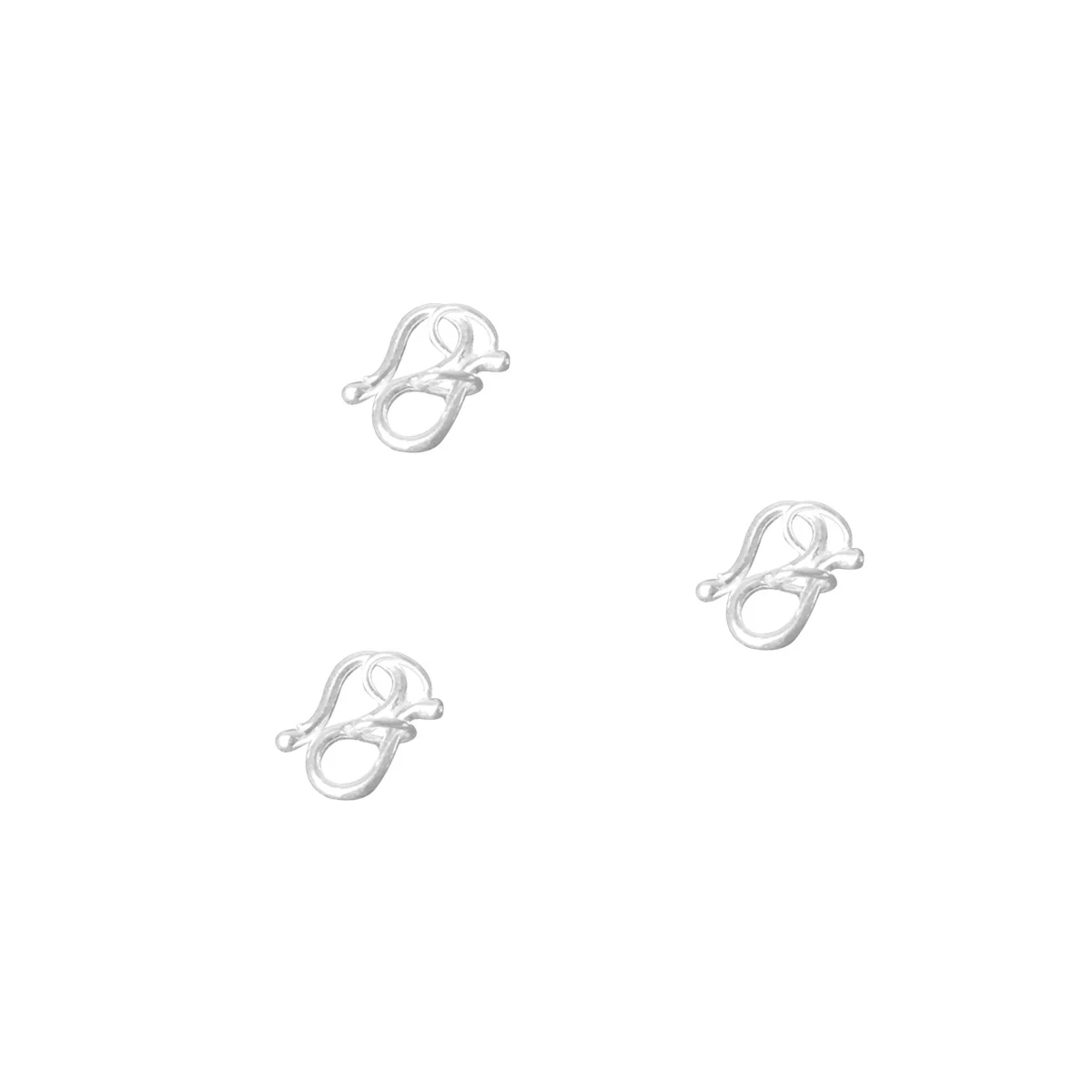 3 قطعة S المشبك لقلادة الفضة الاسترليني صنع المجوهرات مشبك سهل الاستخدام موصل لجزء إكسسوارات المجوهرات سوار ذاتي الصنع #6