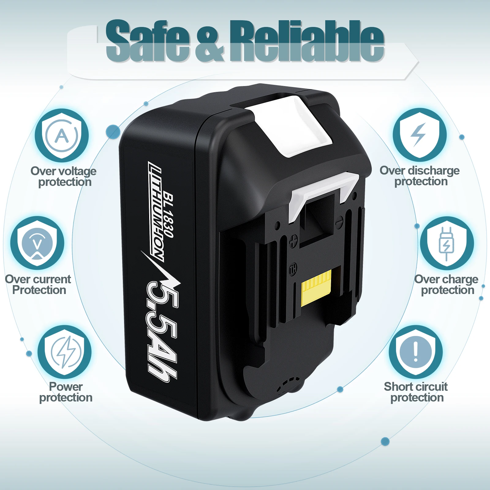 2022 업그레이드 18V Makita BL1830 BL1850B BL1850 BL1840 BL1860 BL1820 BL1815 교체 리튬 배터리