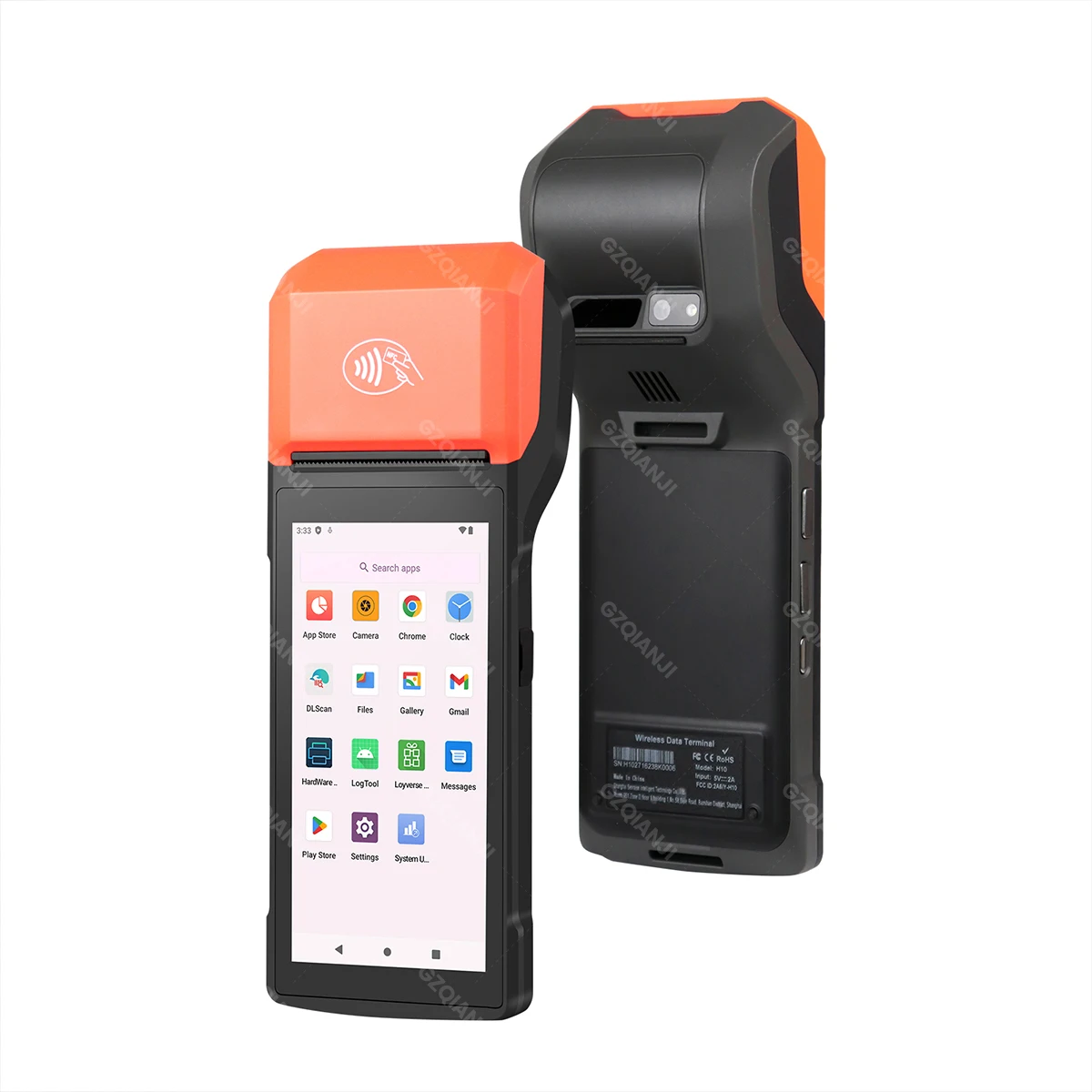 Imagem -06 - Portátil Impressora de Recibos Térmica Pos Terminal Pda Tudo em um Ponto Nfc Loyverse 2d Barcode Scanner Android 13 58 mm 4g