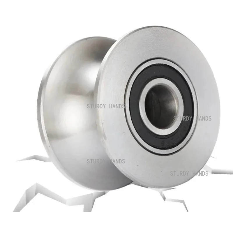 1pc Metal Double Bearing U-shaped Pulley Wire Rope Lifting Pulley Round Tube Pulley Hardware Accessories Inner Hole 17/20mm