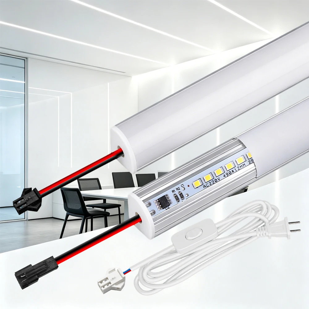 

16MM V-Shape Hard Rigid Tube Bar Lamp 220V 90 Degree Angle 30cm 40cm 50cm For 2835 LED Strip Cabinet Kitchen Closet Lamp 1-10Pcs