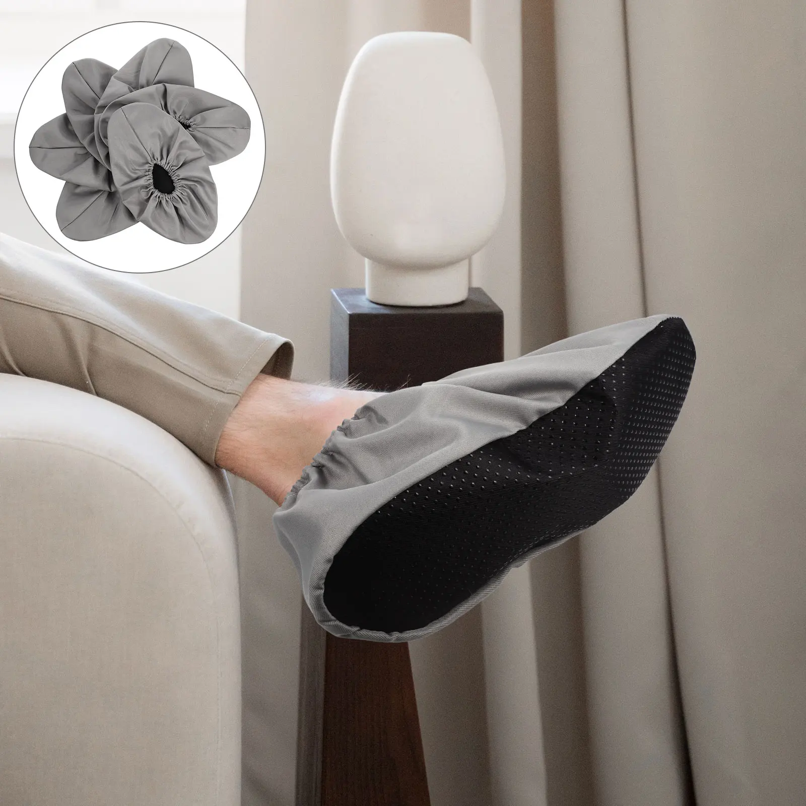 

3 Pairs Non-slip Shoe Covers Reusable Waterproof Protective Anti-skid Cases Indoor Home Factory Dust-free Plant Thickened