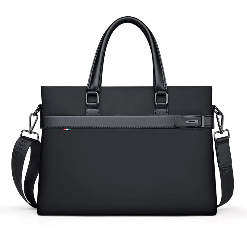 Men's Briefcase Business Commuter Handbag Large Capacity Water-resistant Nylon Laptop Messenger Luxury Brand Men Bag Brief Case