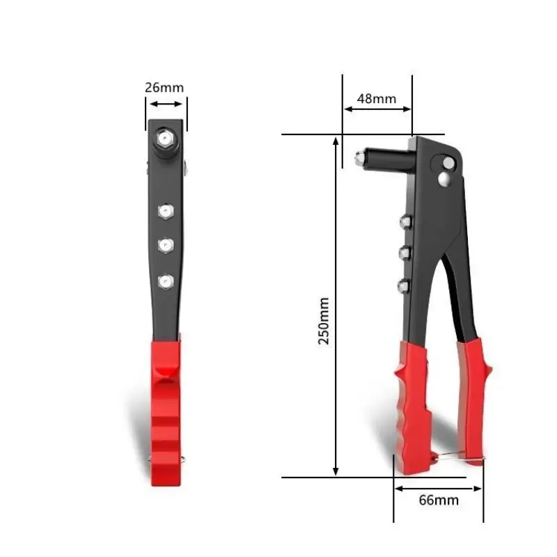 TPR Heavy Duty Riveter Set Rivet Gun And 50Pcs Blind Rivets Assortment Kit Hand Tools Rivet Nut Tool