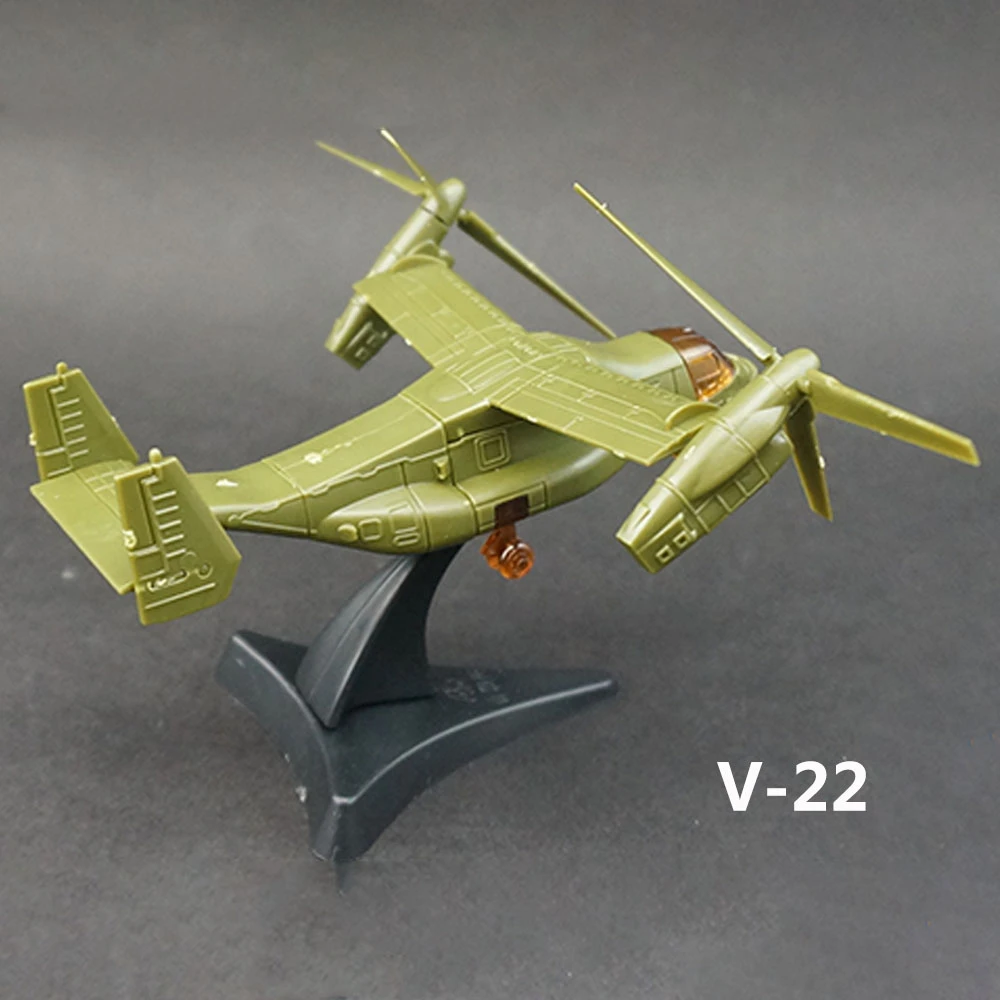 Mini Puzzle Toys 1/175 Scale V-22 Osprey V-22 Helicopter Aircraft Assembly Military Model Building Figure Gift