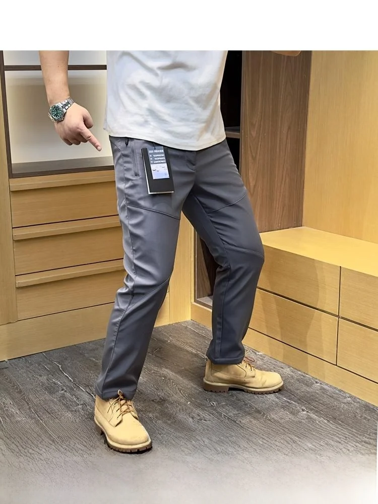 

Водонепроницаемые ветрозащитные мужские повседневные брюки с подкладкой Fce, свободные теплые мягкие повседневные брюки