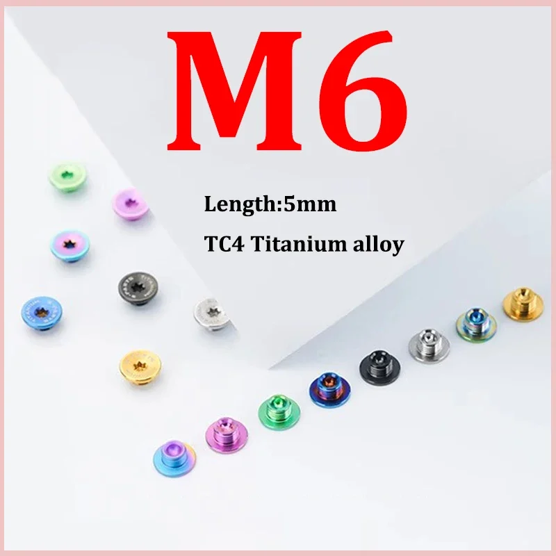 

1pc Titanium Bolts M6*5mm Flat Head Screw Oil Disc Brake Lever Oil Injection Hole Screw For XTR UT DA Mountain Bike
