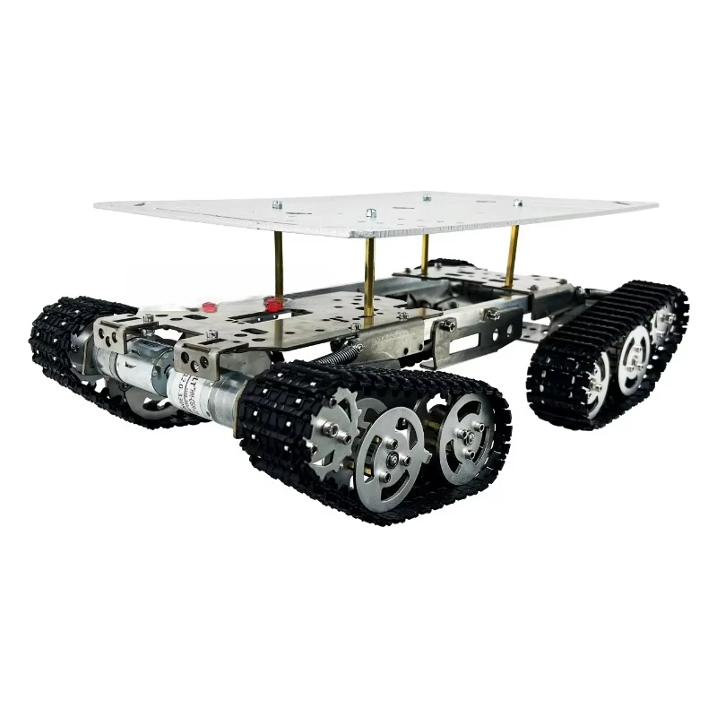12Kg Load RC Tank Smart Robot Car Steel Chassis with Motor Big Platform with For Arduino/Raspberry Pi DIY Kit Programmable Robot