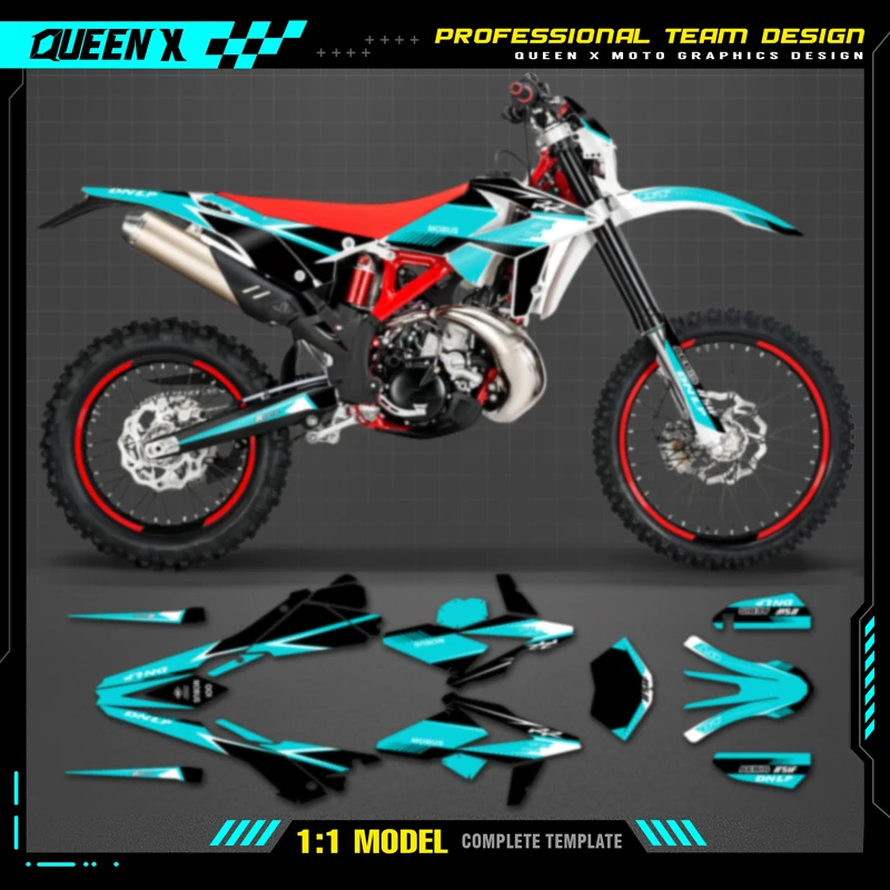 QUEEN X MOTO Motorcycle Team Graphics Decal & Sticker Kit For BETA RR 2018 2019  010