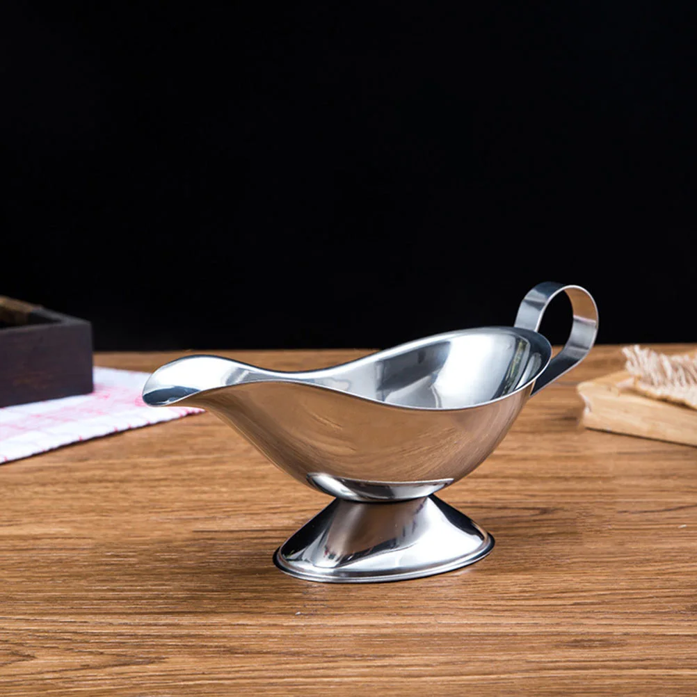 

3Pcs Gravy Boat Stainless Steel Sauce Cups for Dipping Condiment Serving Ideal Kitchen Accessories Restaurant Home Use